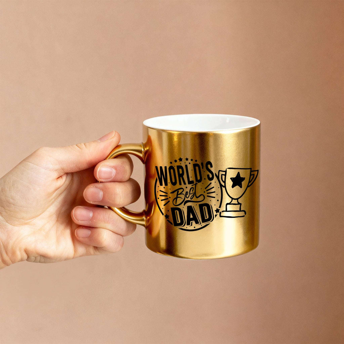 World's Best Dad – Custom Gold Metallic Mug