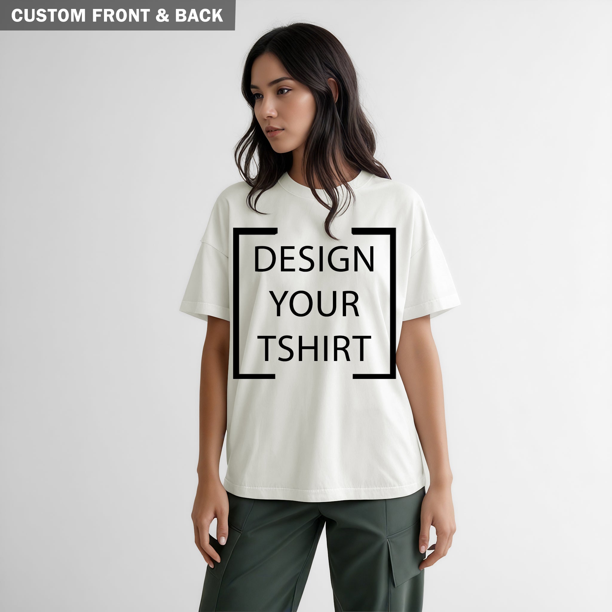 Custom Front & Back Print - Women's Oversized T-Shirt