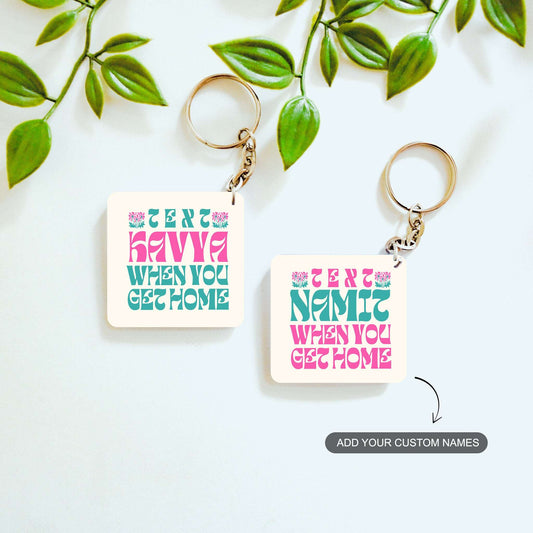 Text Reminder – Custom Acrylic Keychain Bundle (Set of 2)