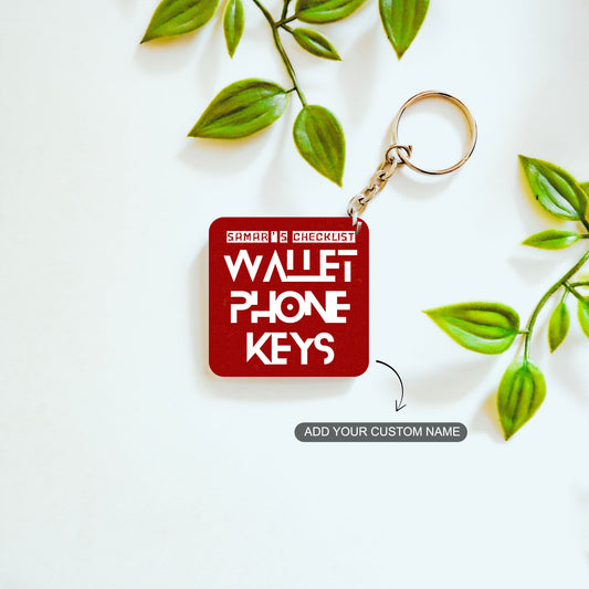 Reminder Checklist – Custom Acrylic Keychain