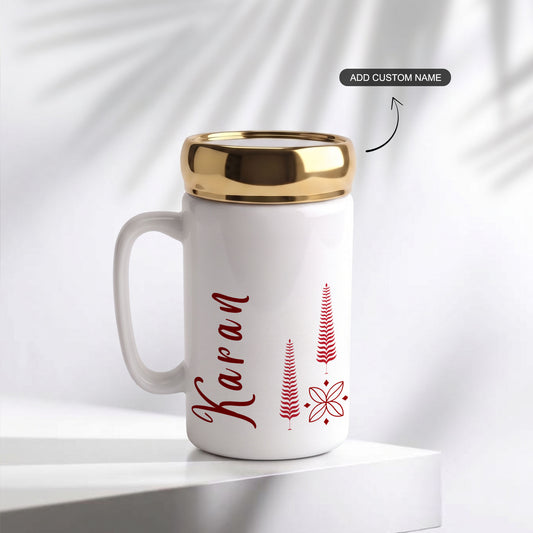 Written in Red - Custom Gold Lid Mug