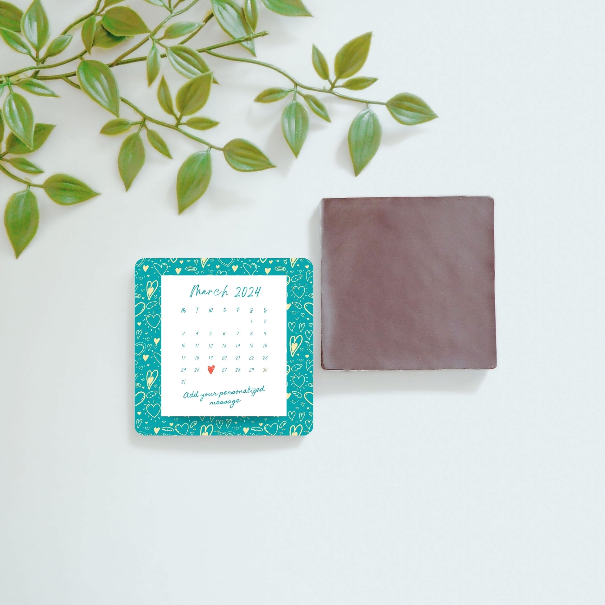 Love on the Calendar - Custom Fridge Magnet