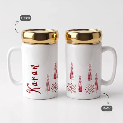 Written in Red - Custom Gold Lid Mug