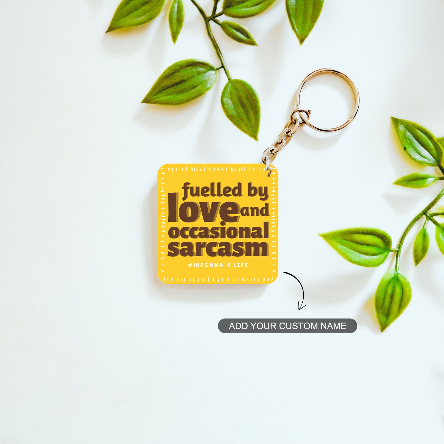 Love & Sass – Custom Acrylic Keychain