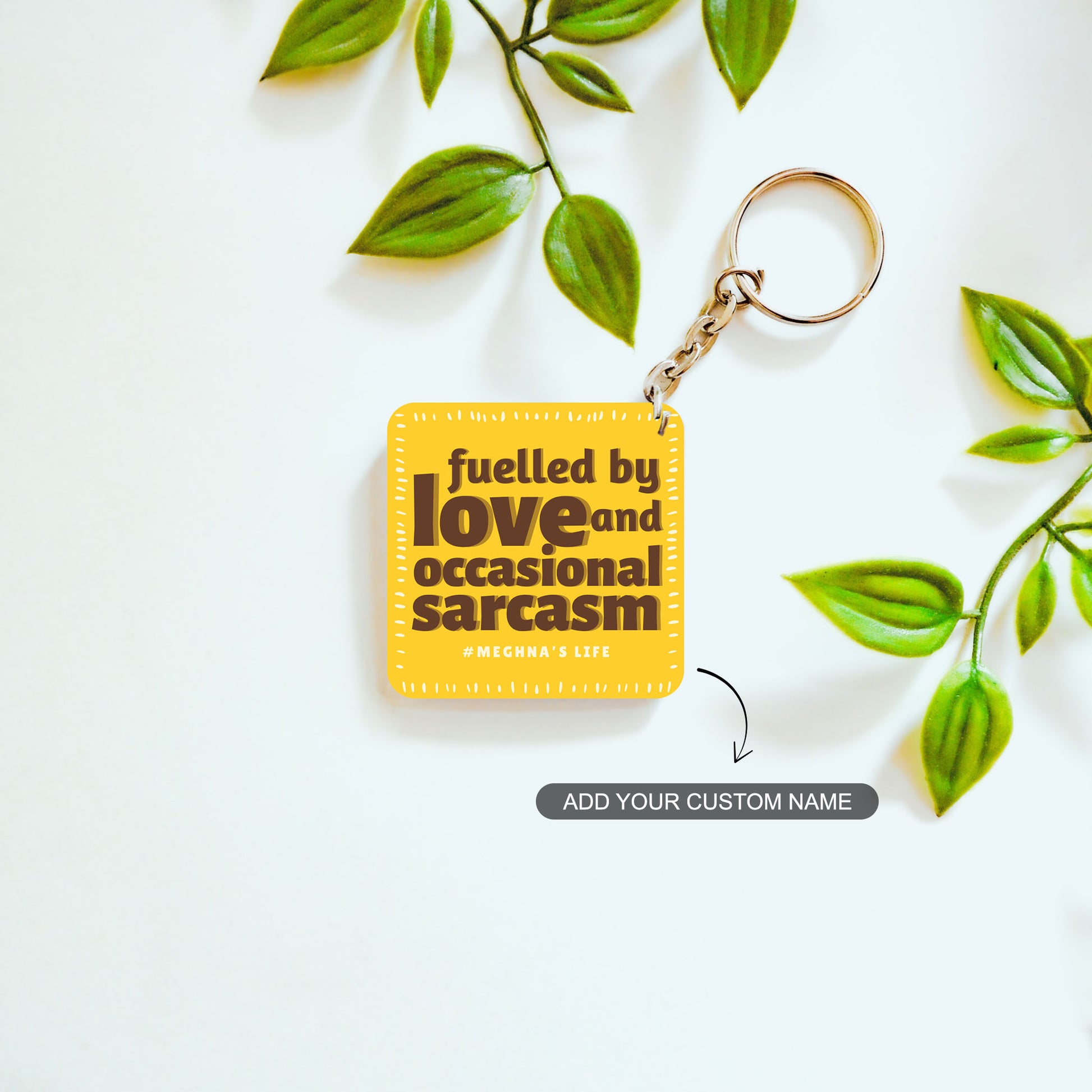 Love & Sass – Custom Acrylic Keychain