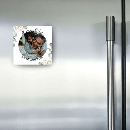 My Hero, My Dad - Custom Fridge Magnet