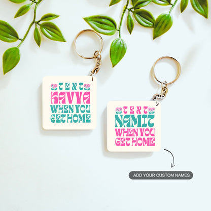 Text Reminder – Custom Acrylic Keychain Bundle (Set of 2)