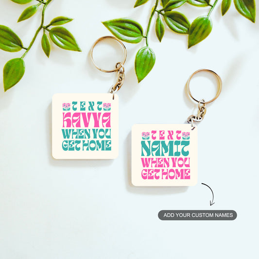 Text Reminder – Custom Acrylic Keychain Bundle (Set of 2)