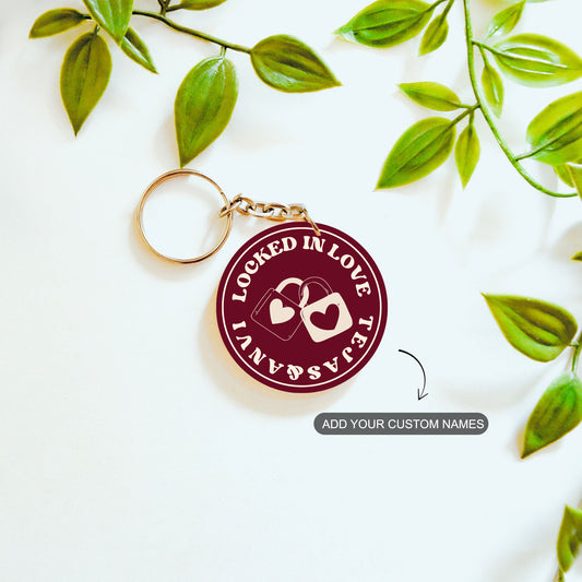 Locked in Love – Custom Acrylic Keychain