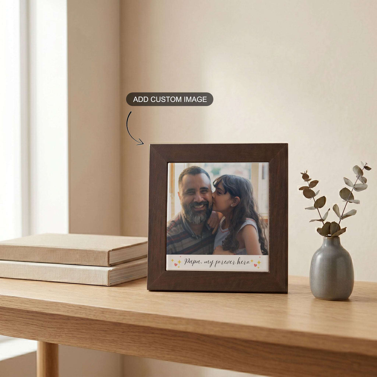 Papa My Forever Hero - Custom Framed Ceramic Tile
