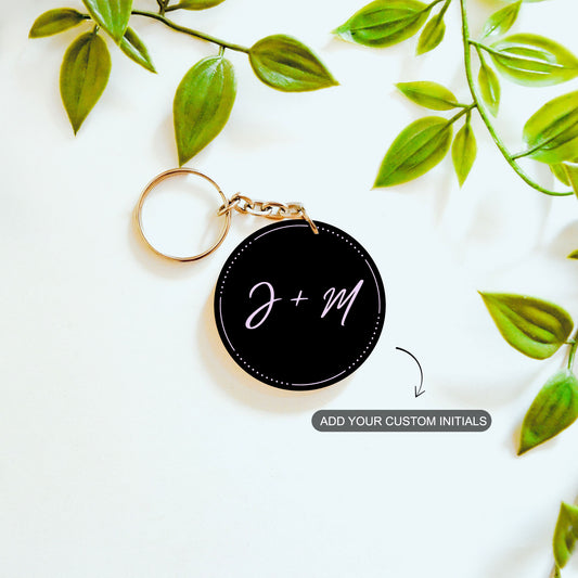 Couple’s Charm – Custom Initials Acrylic Keychain