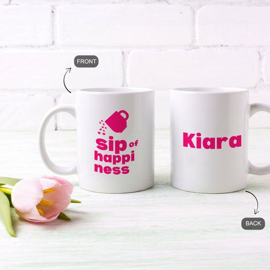 Sip of Happiness – Custom Ceramic Mug