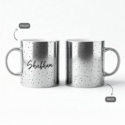 Lost in Hearts – Custom Silver Metallic Mug