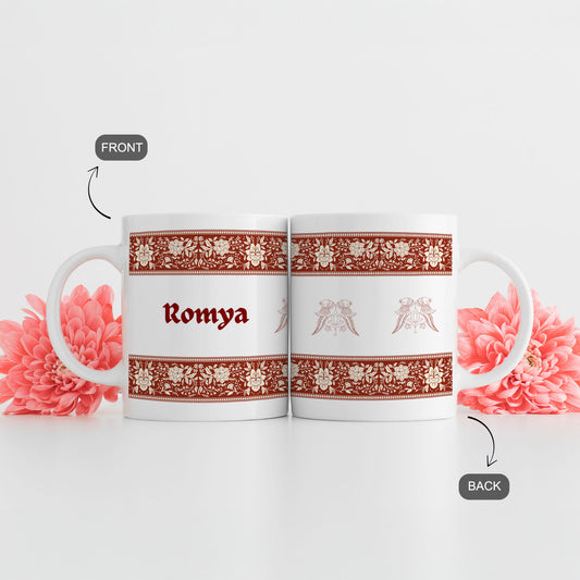 Festive Florals - Custom White Mug