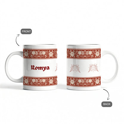 Festive Florals - Custom White Mug