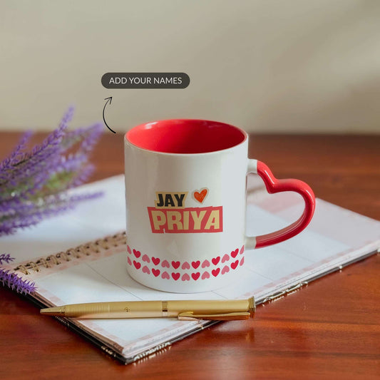 I Love You - Custom Heart Handle Mug