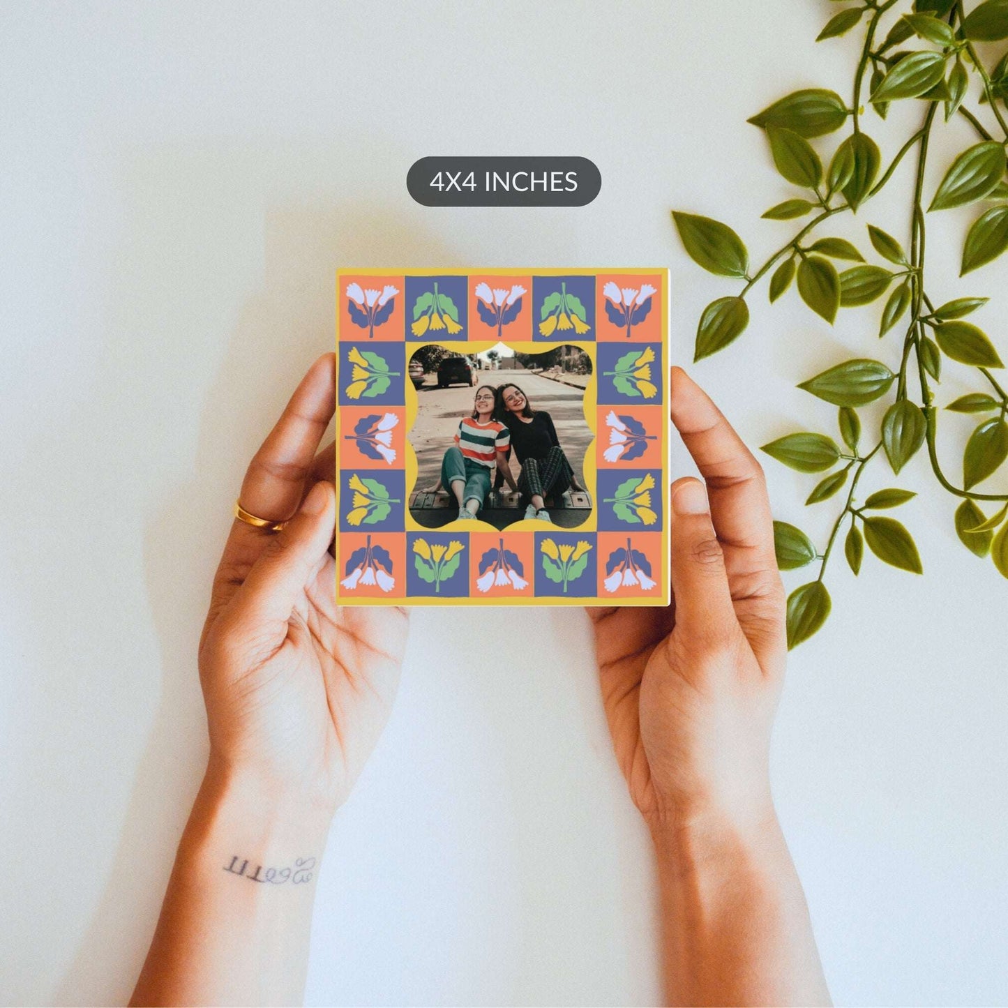 Petals & Portrait – Custom Ceramic Tile