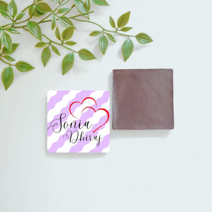 Sealed with Hearts - Custom Fridge Magnet