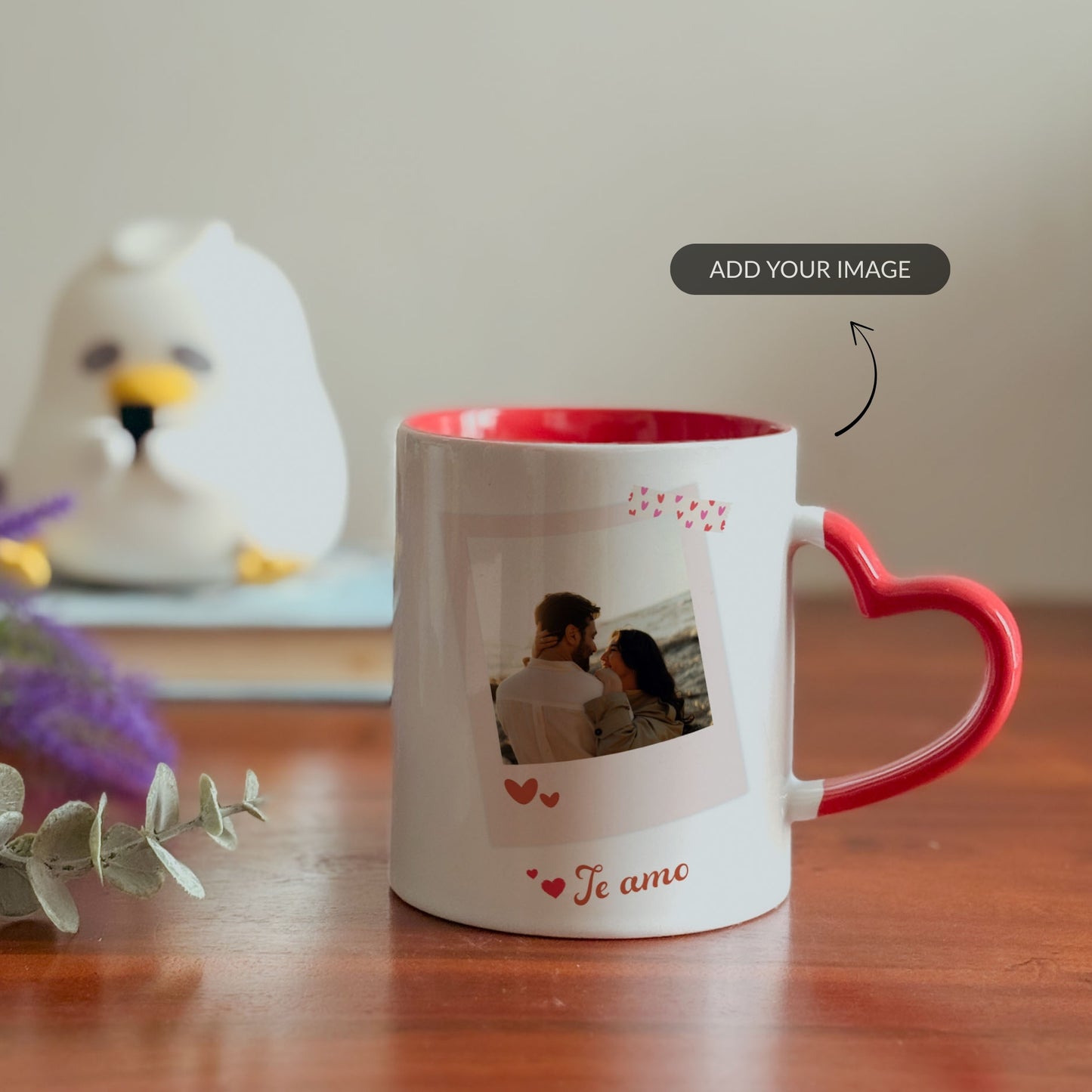Te Amo - Custom Heart Handle Mug