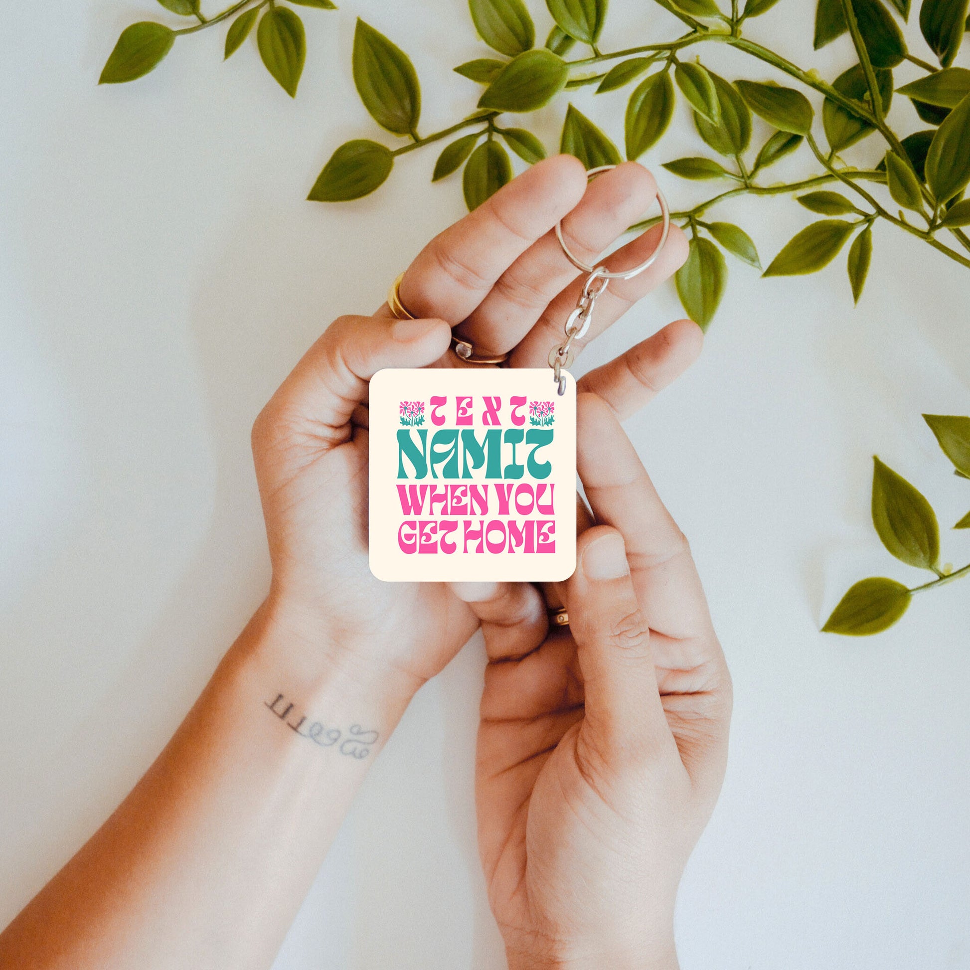 Text Reminder – Custom Acrylic Keychain Bundle (Set of 2)