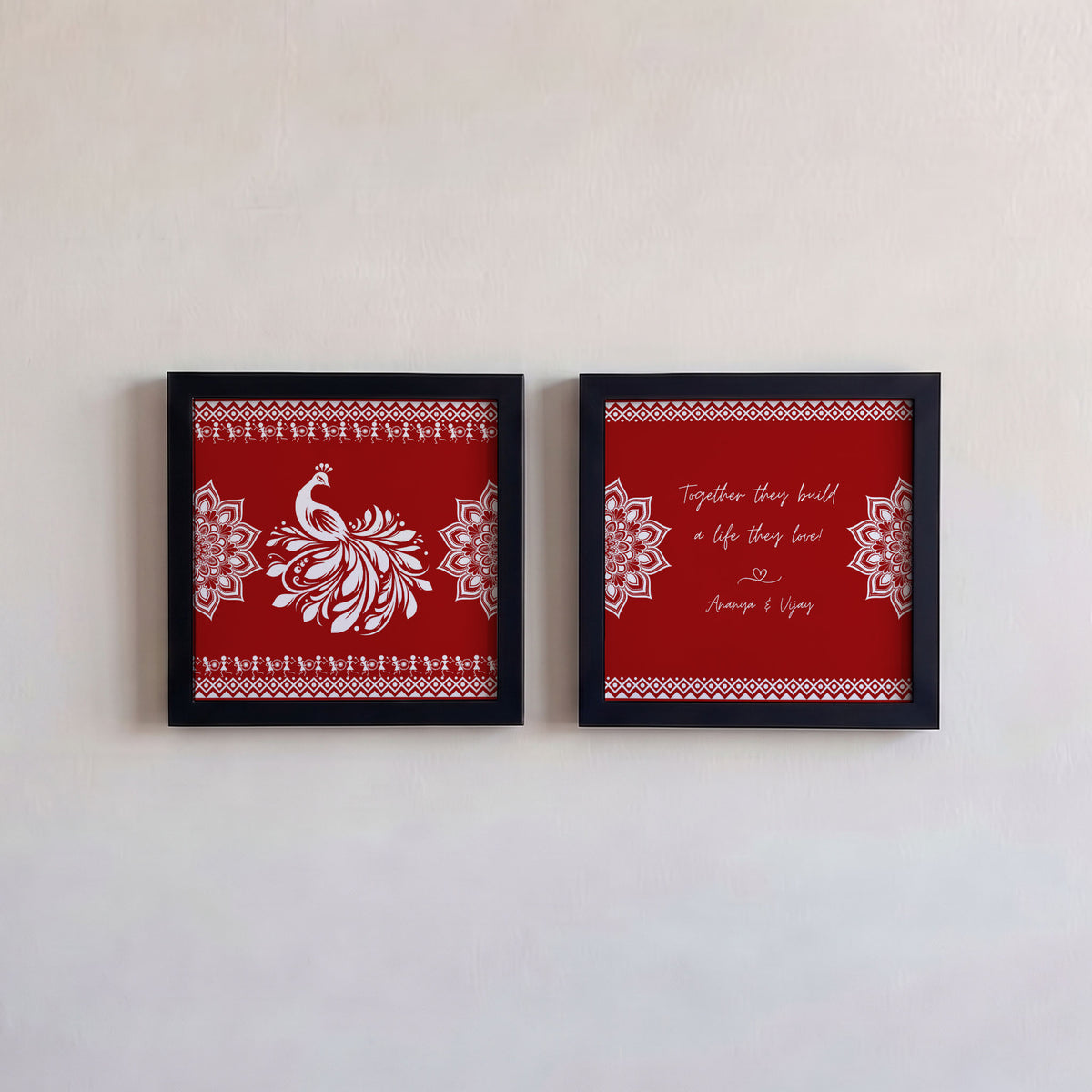 Together They Build a Life They Love – Custom Mini Frames (Set of 2)