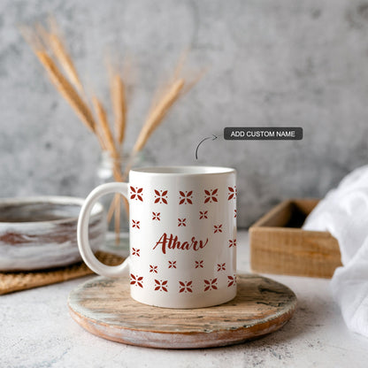 Custom ceramic mug with traditional indian design