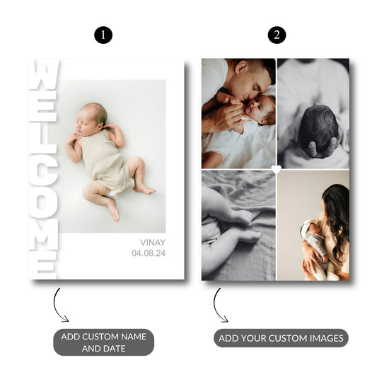 Welcome to the World – Custom Metal Print Bundle (Set of 2)
