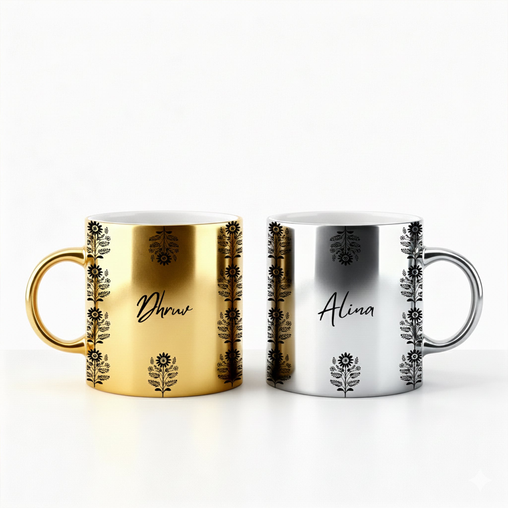 set of 2 custom mugs