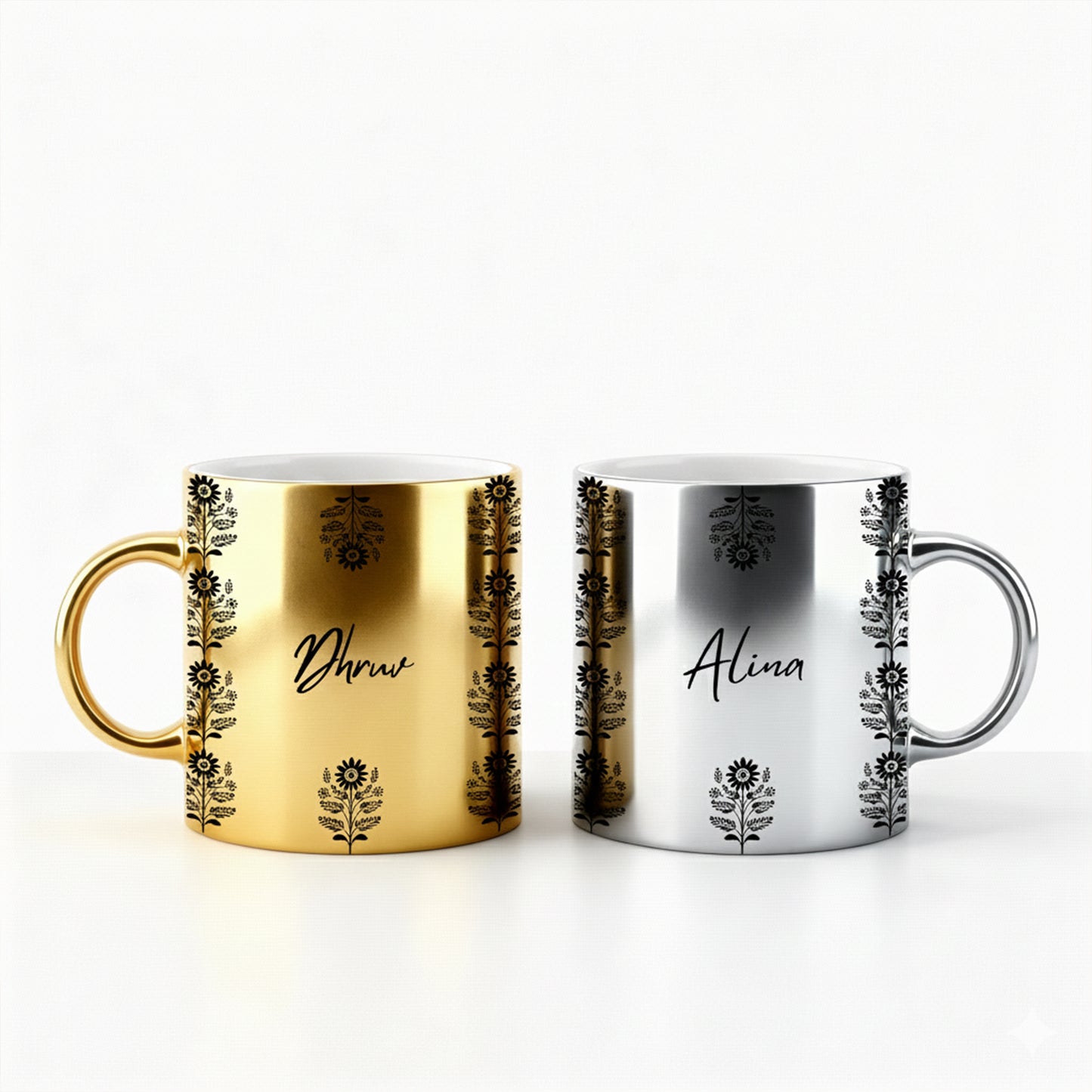 set of 2 custom mugs