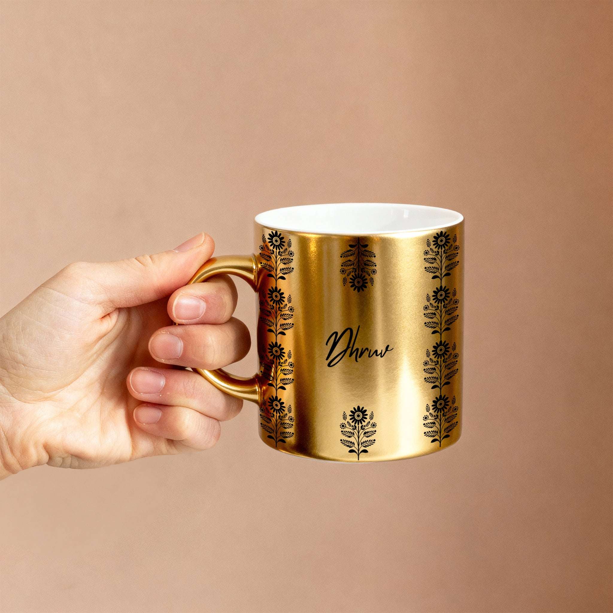 gold custom mug