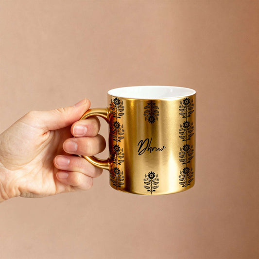 gold custom mug