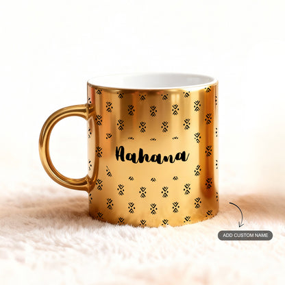 Sip of Tradition – Custom Gold Metallic Mug