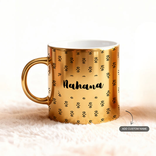 Sip of Tradition – Custom Gold Metallic Mug