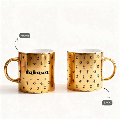 Sip of Tradition – Custom Gold Metallic Mug