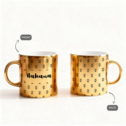 Sip of Tradition – Custom Gold Metallic Mug