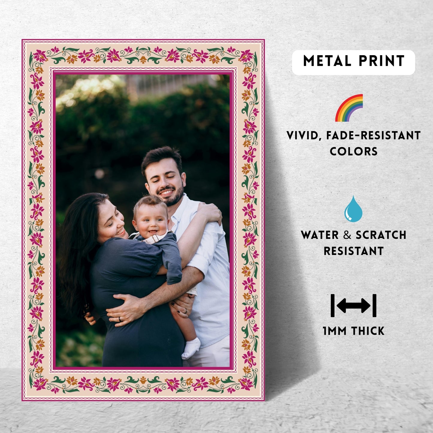 Metal print features