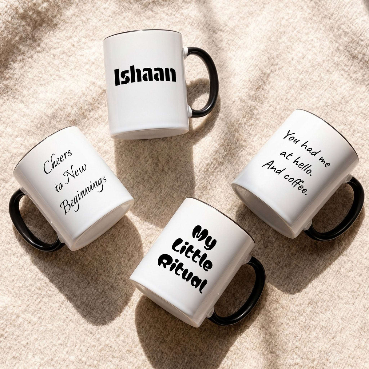 Custom Black Accent Mug
