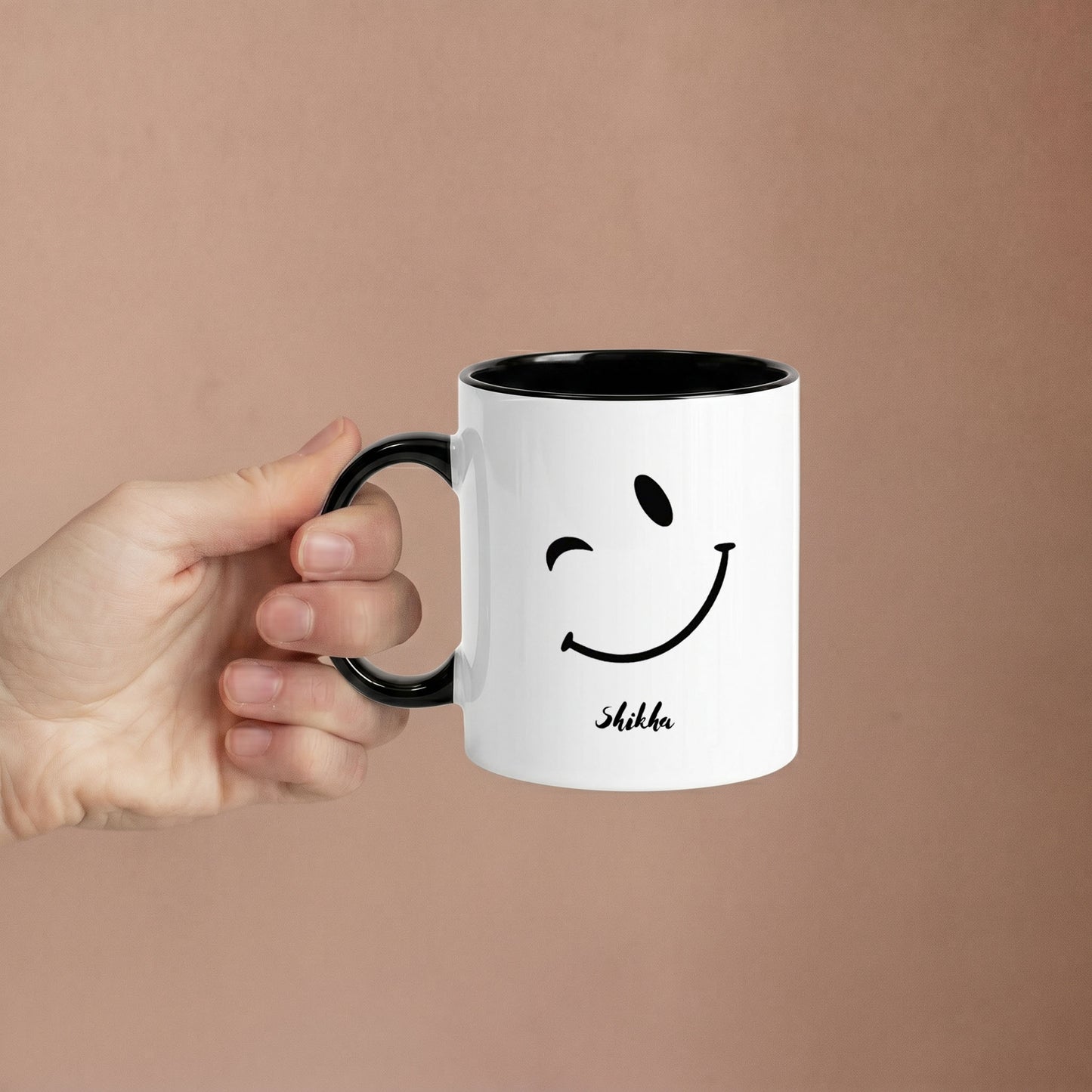 Matching Bestie - Custom Black Accent Mug (Set of 2)