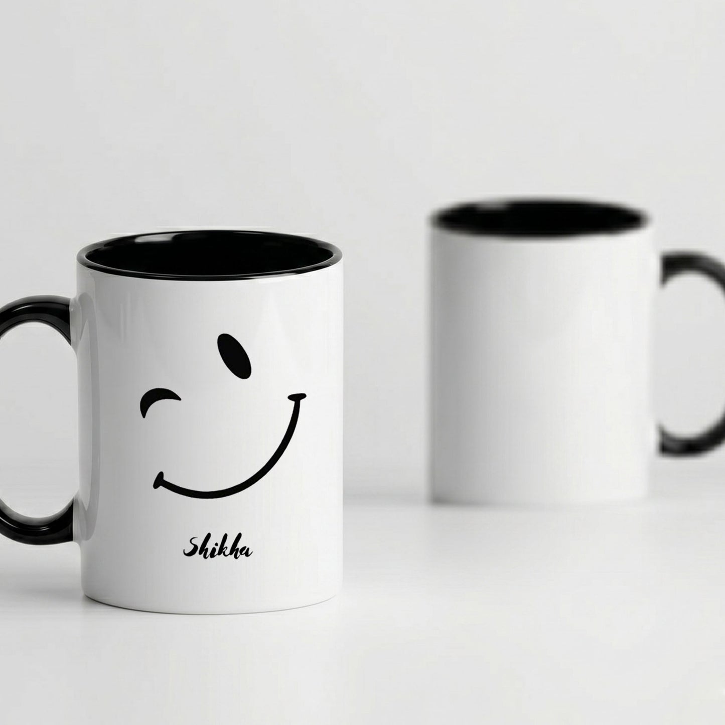 Matching Bestie - Custom Black Accent Mug (Set of 2)