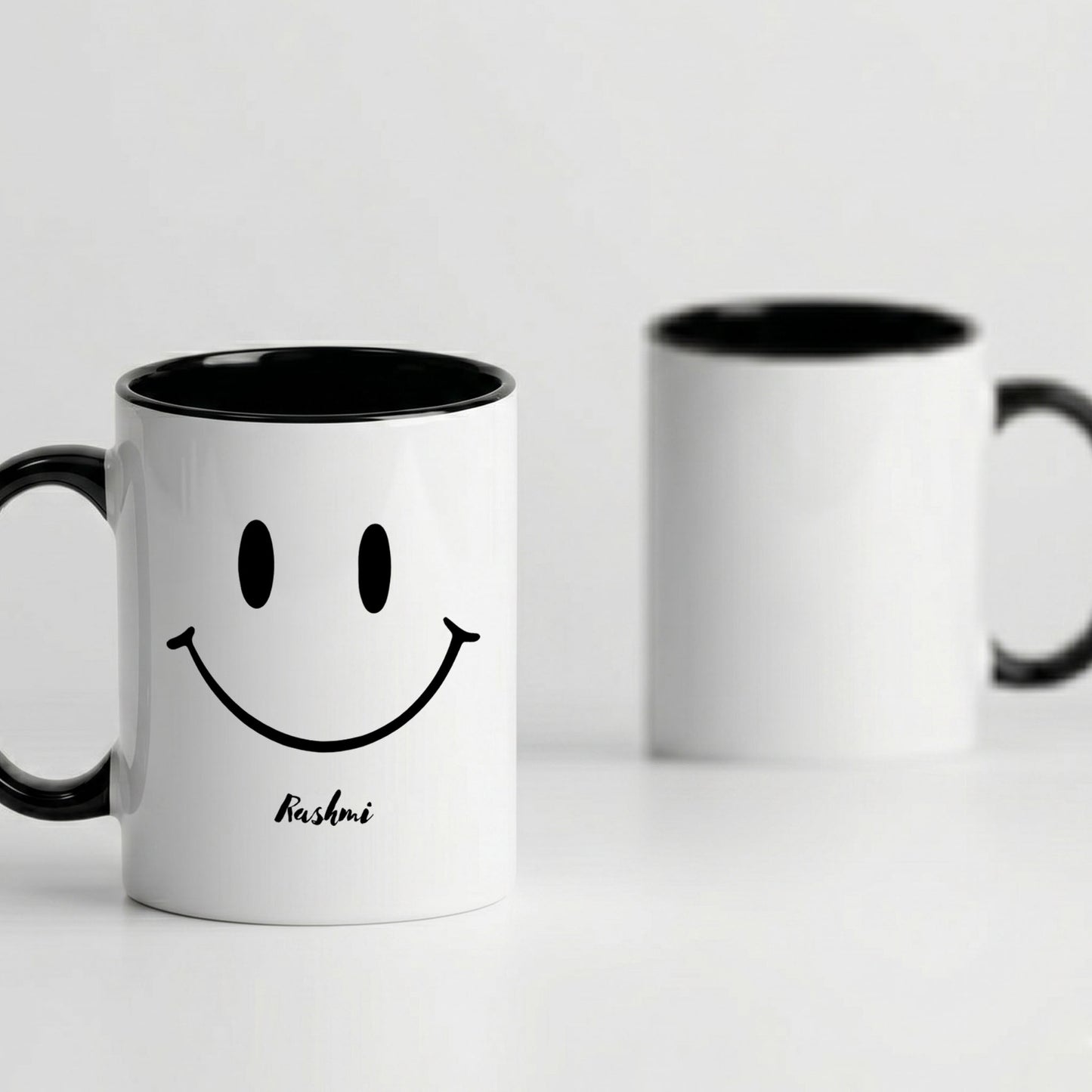 Matching Bestie - Custom Black Accent Mug (Set of 2)