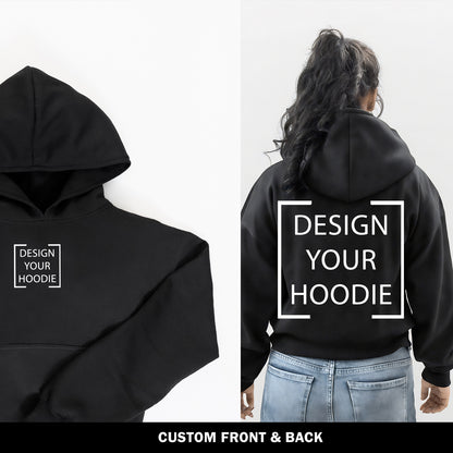 Custom Print - Women Hoodie - Black