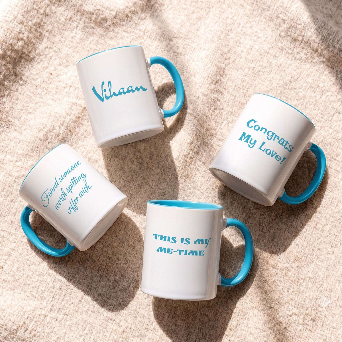 Custom Blue Accent Mug