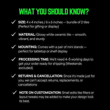 Ganesha & Memory - Custom Ceramic Tile Bundle