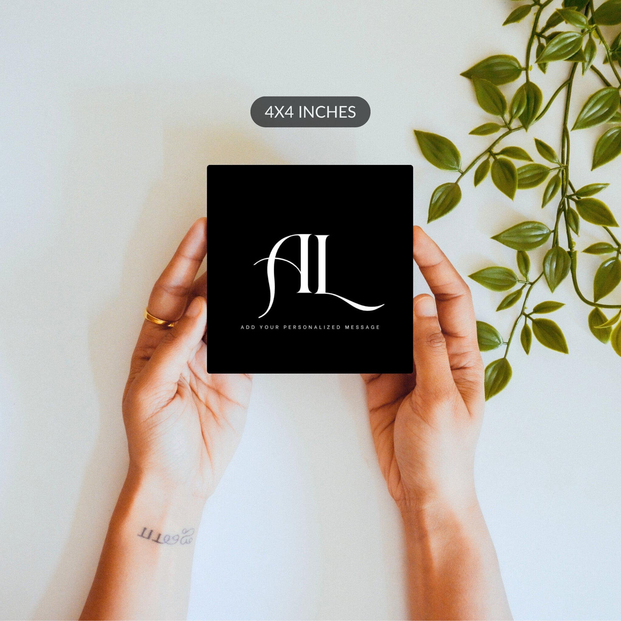 A Gift from the Heart – Custom Initials Ceramic Tile