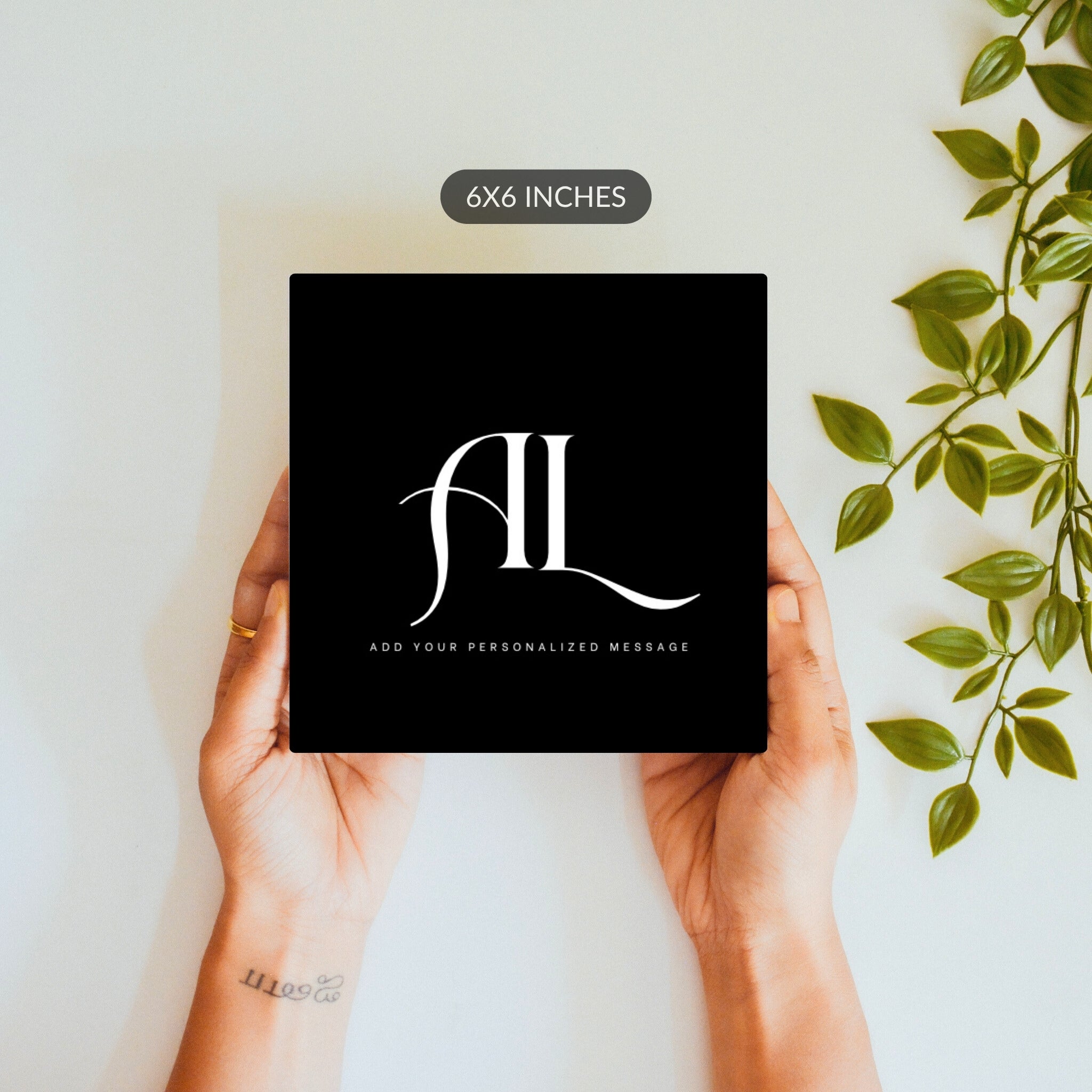 A Gift from the Heart – Custom Initials Ceramic Tile