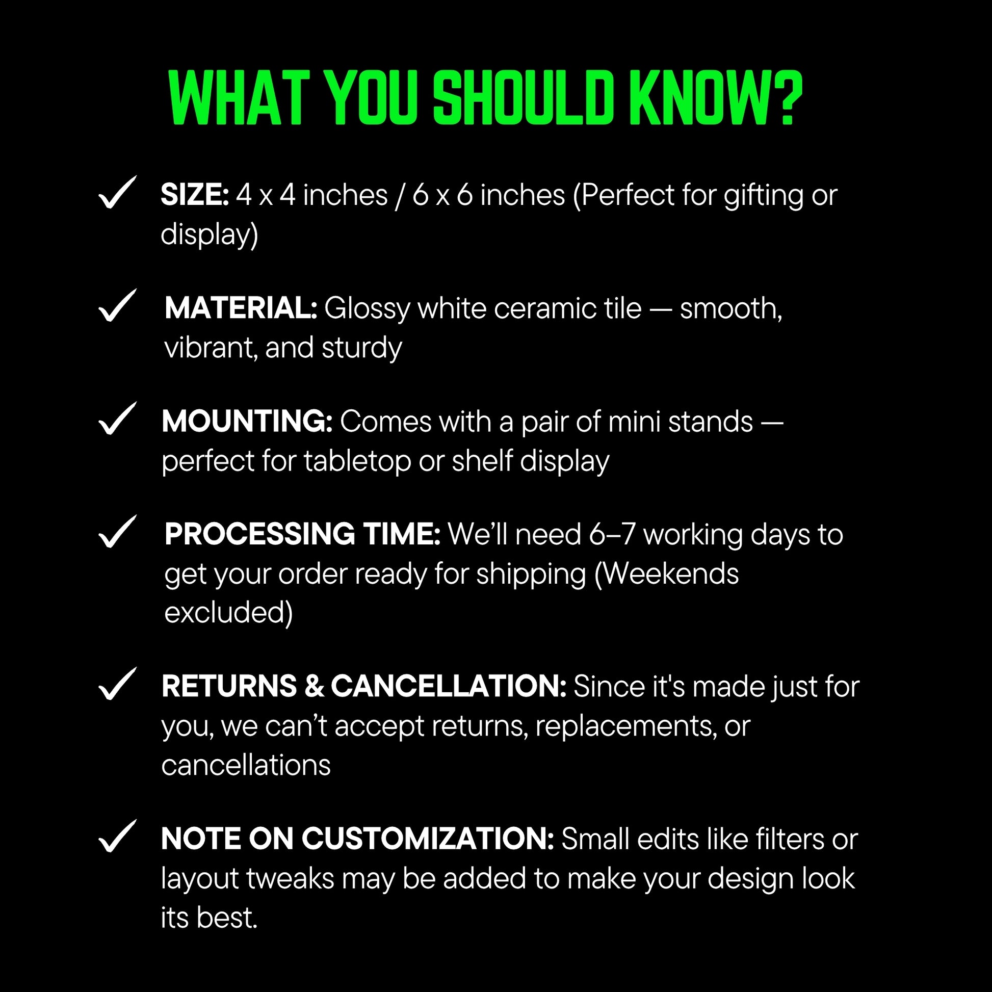 What you should know?