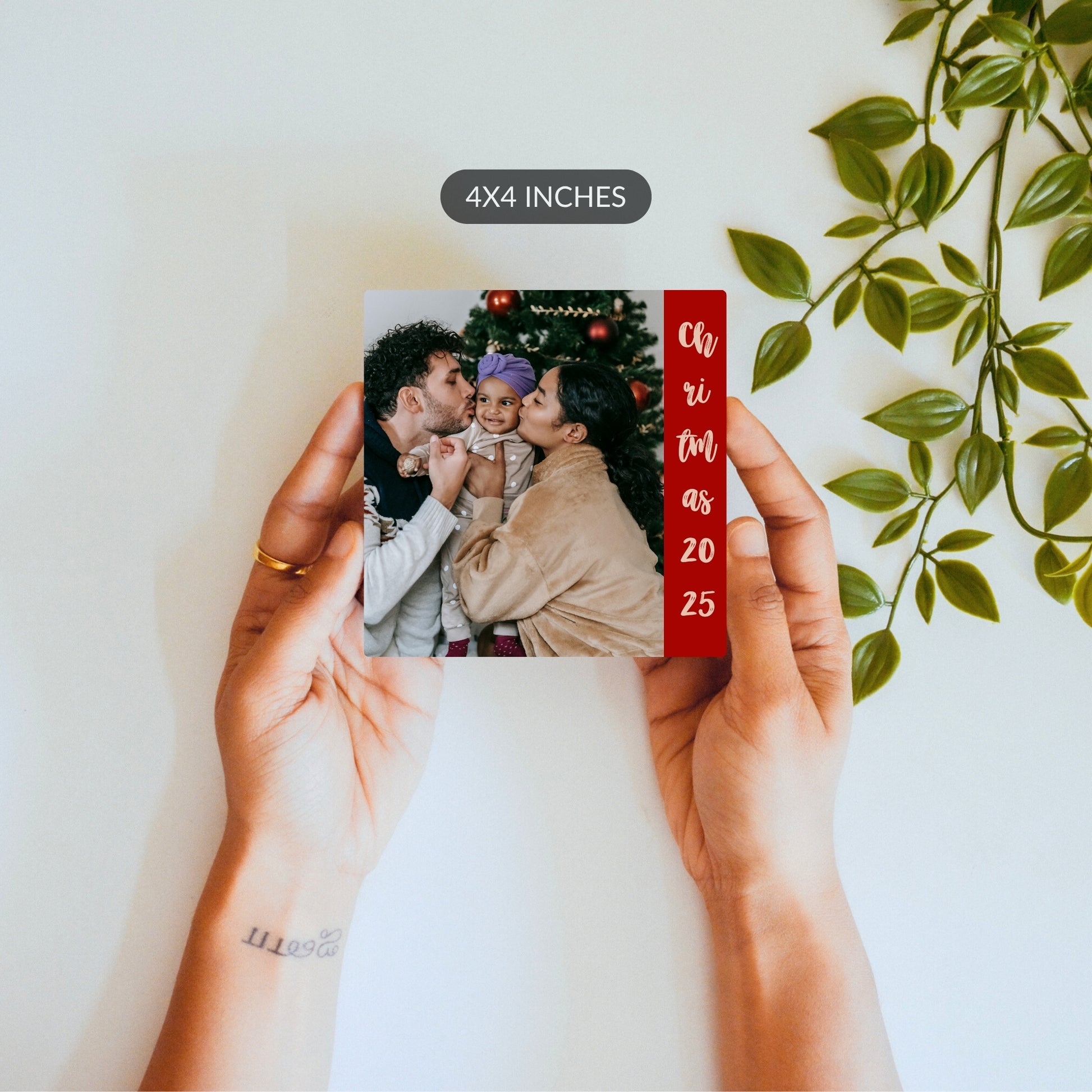 personalized christmas ceramic tile - 6x6 inches