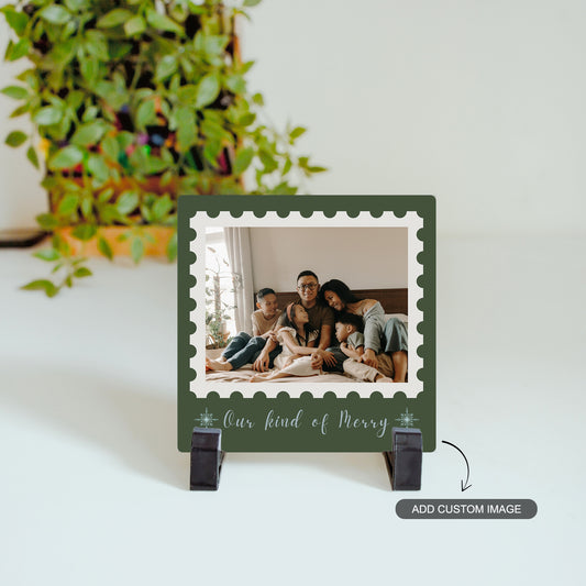 Our Kind of Merry custom ceramic photo tile