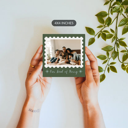 Our Kind of Merry custom ceramic photo tile - 4x4 inches