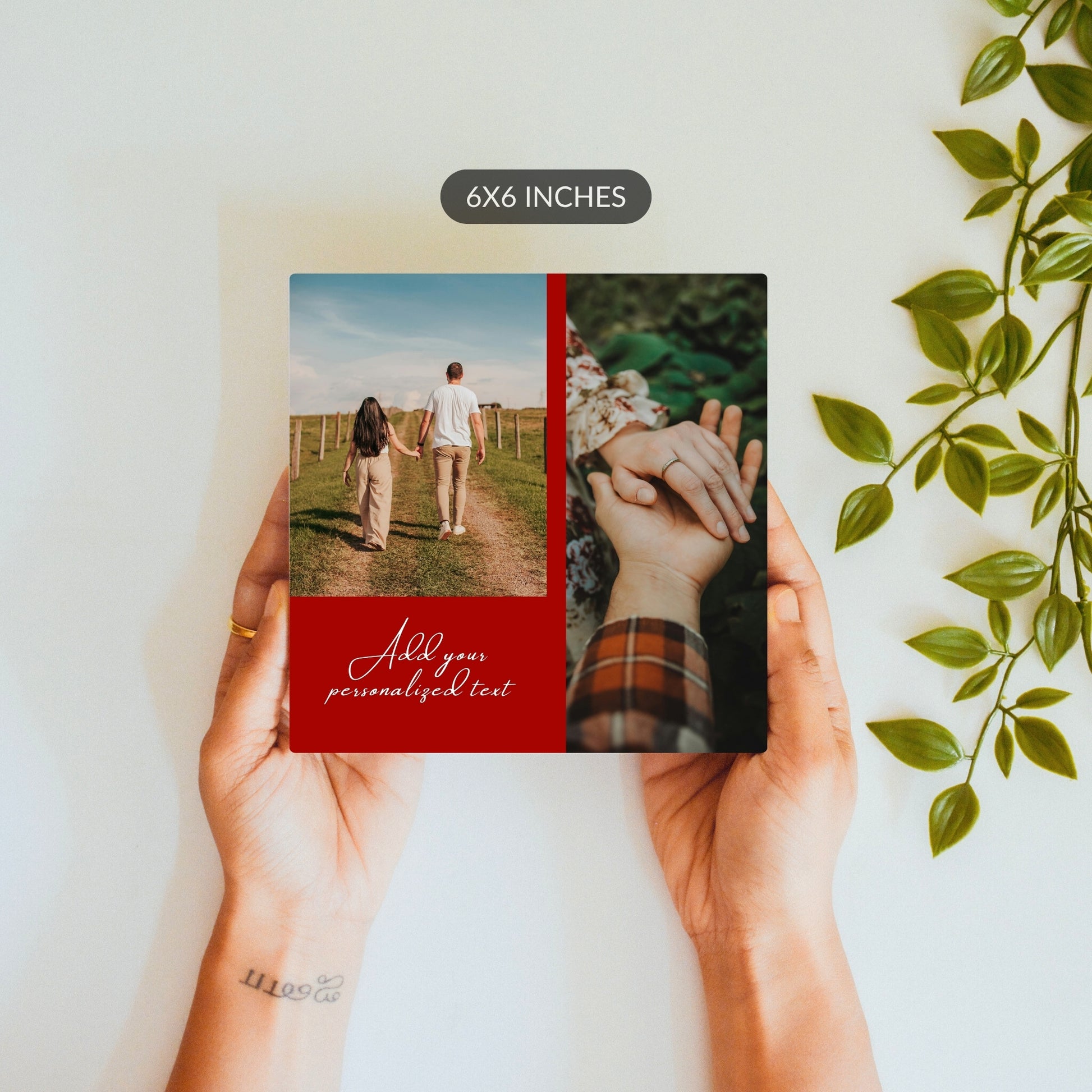 custom christmas tile - 6x6 inches